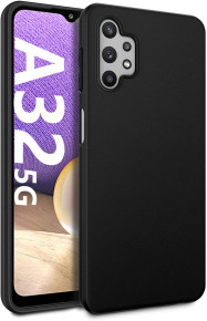 Луксозен силиконов гръб ТПУ ултра тънък МАТ за Samsung Galaxy A32 5G A326B черен 